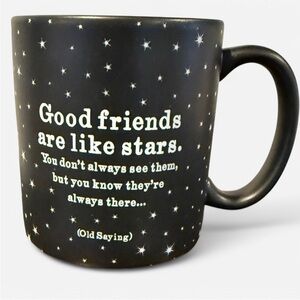 Black Starry Mug with friendship  Quote